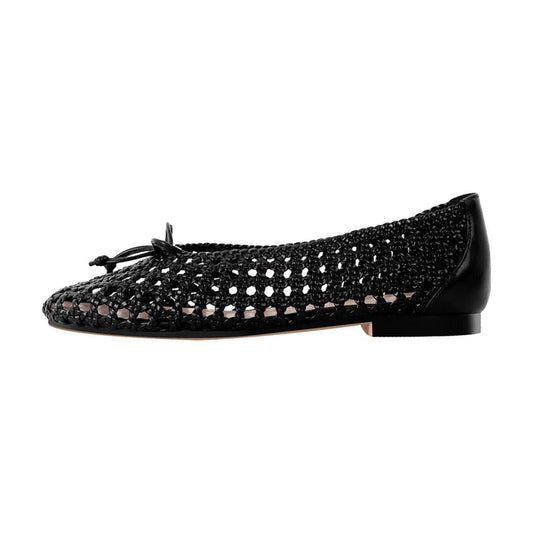 Full side profile showing round toe and wide-weave mesh pattern.