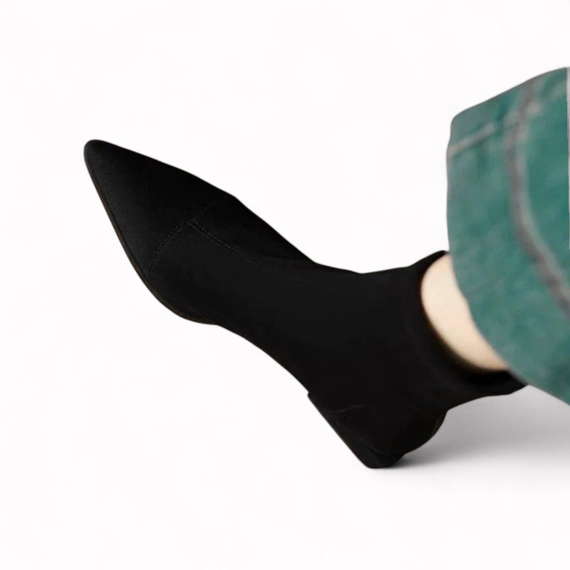 Black sock on a white background