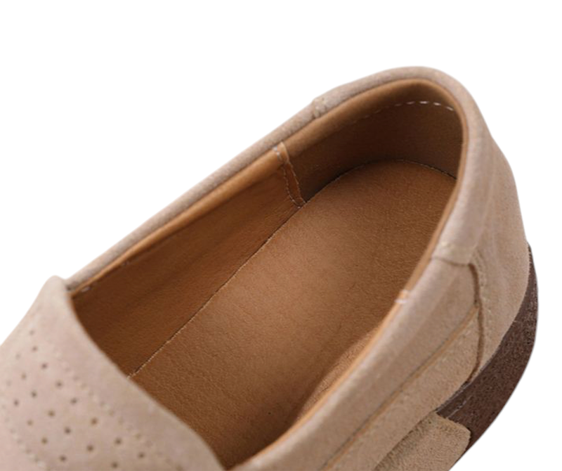 Interior view showing soft PU lining and elastic gore.